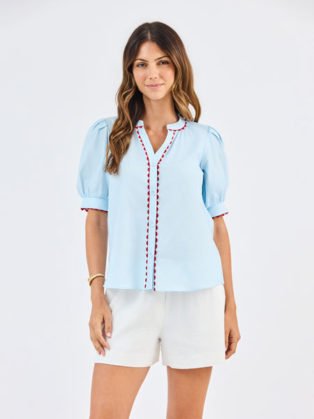 Elaine Top | Light Blue – Mary Square