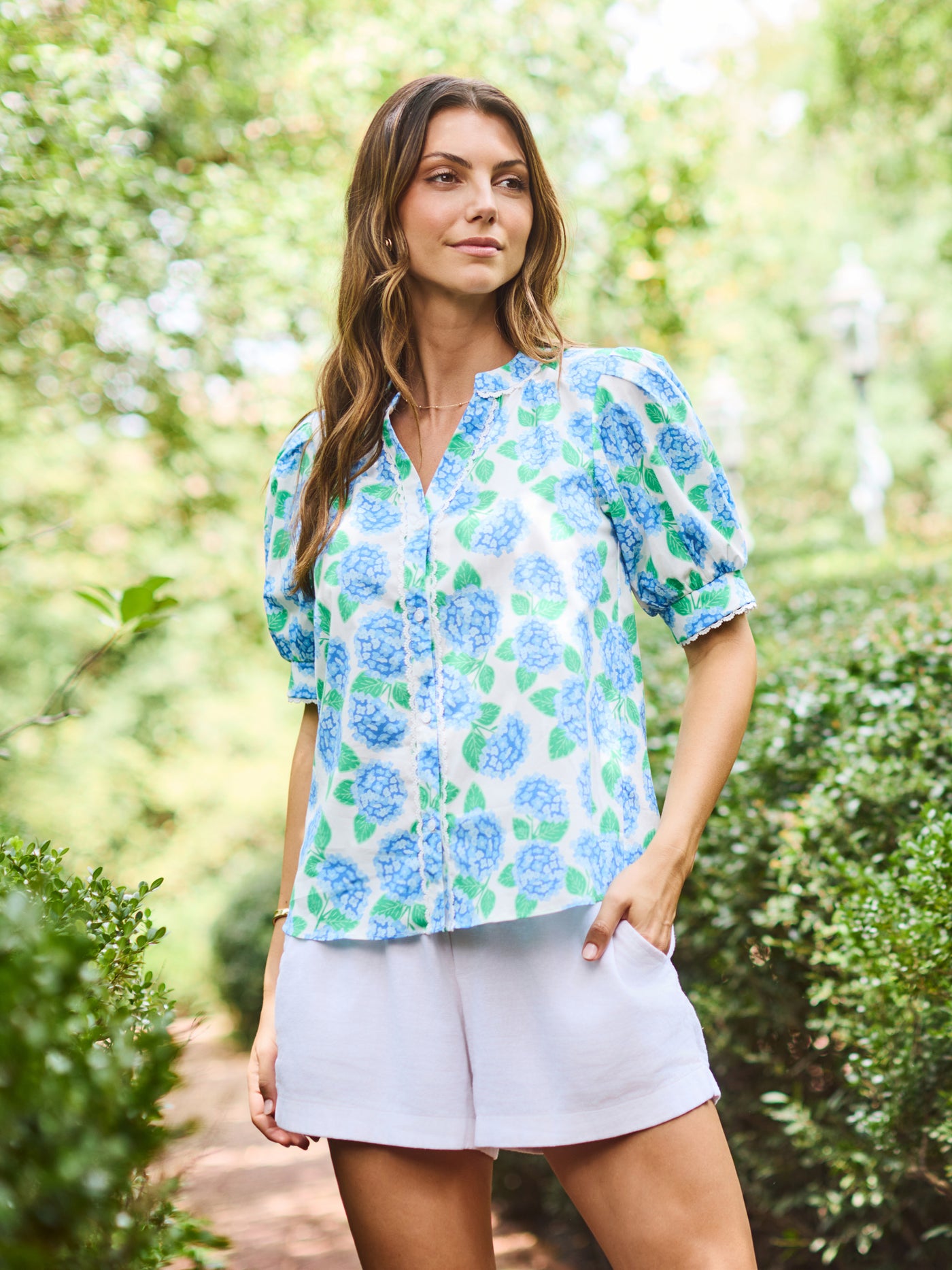 Elaine Top | Summerfair Blue – Mary Square