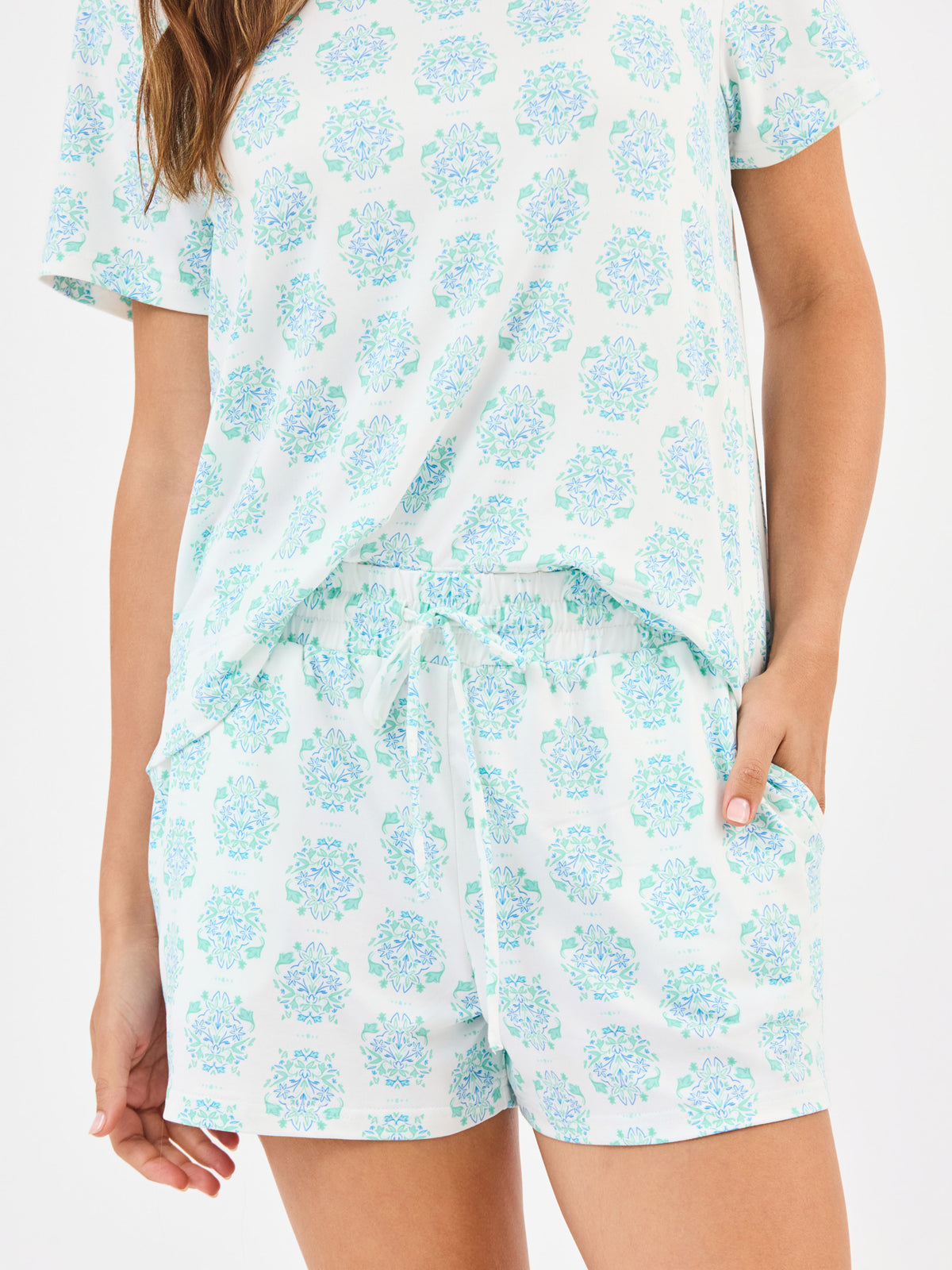 Women's Alli Shorts Set | Meadow Dreams Blue
