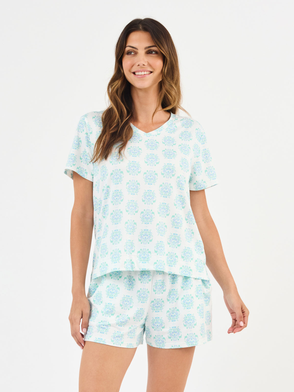 Women's Alli Shorts Set | Meadow Dreams Blue