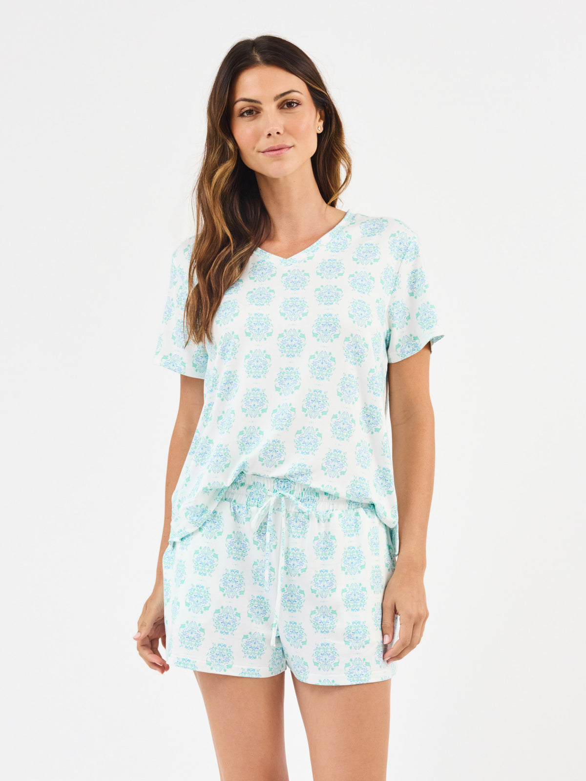 Women's Alli Shorts Set | Meadow Dreams Blue