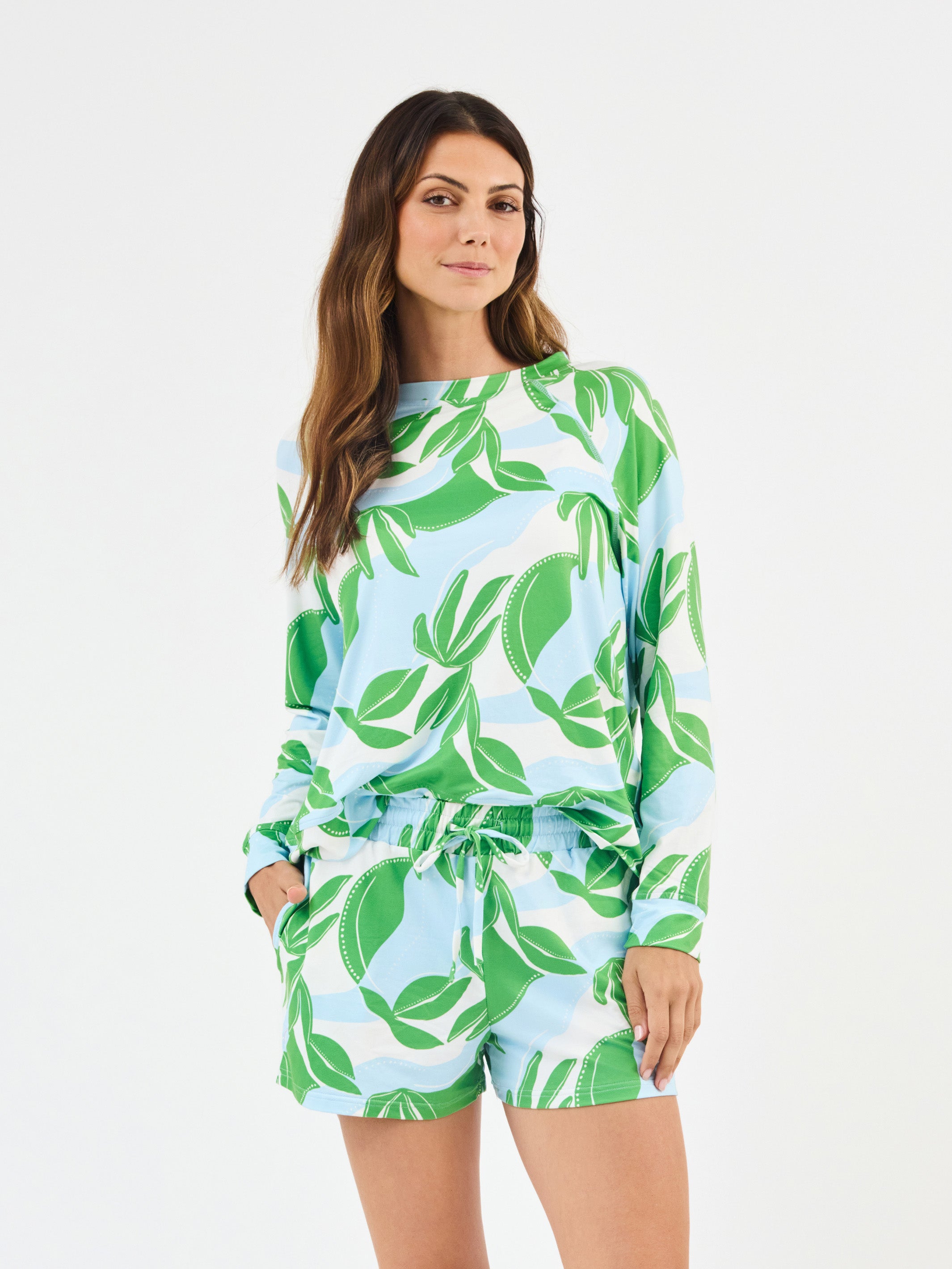 Women's Annie Shorts Set | In the Shade Green