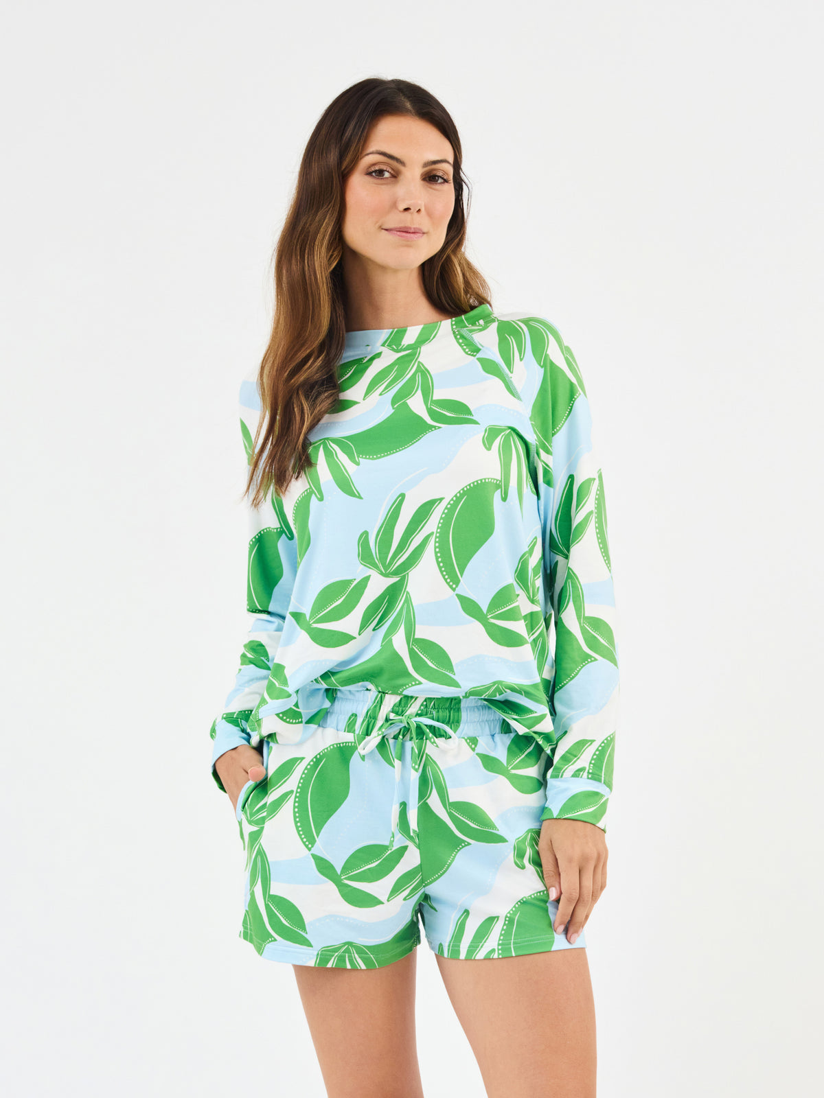 Women's Annie Shorts Set | In the Shade Green