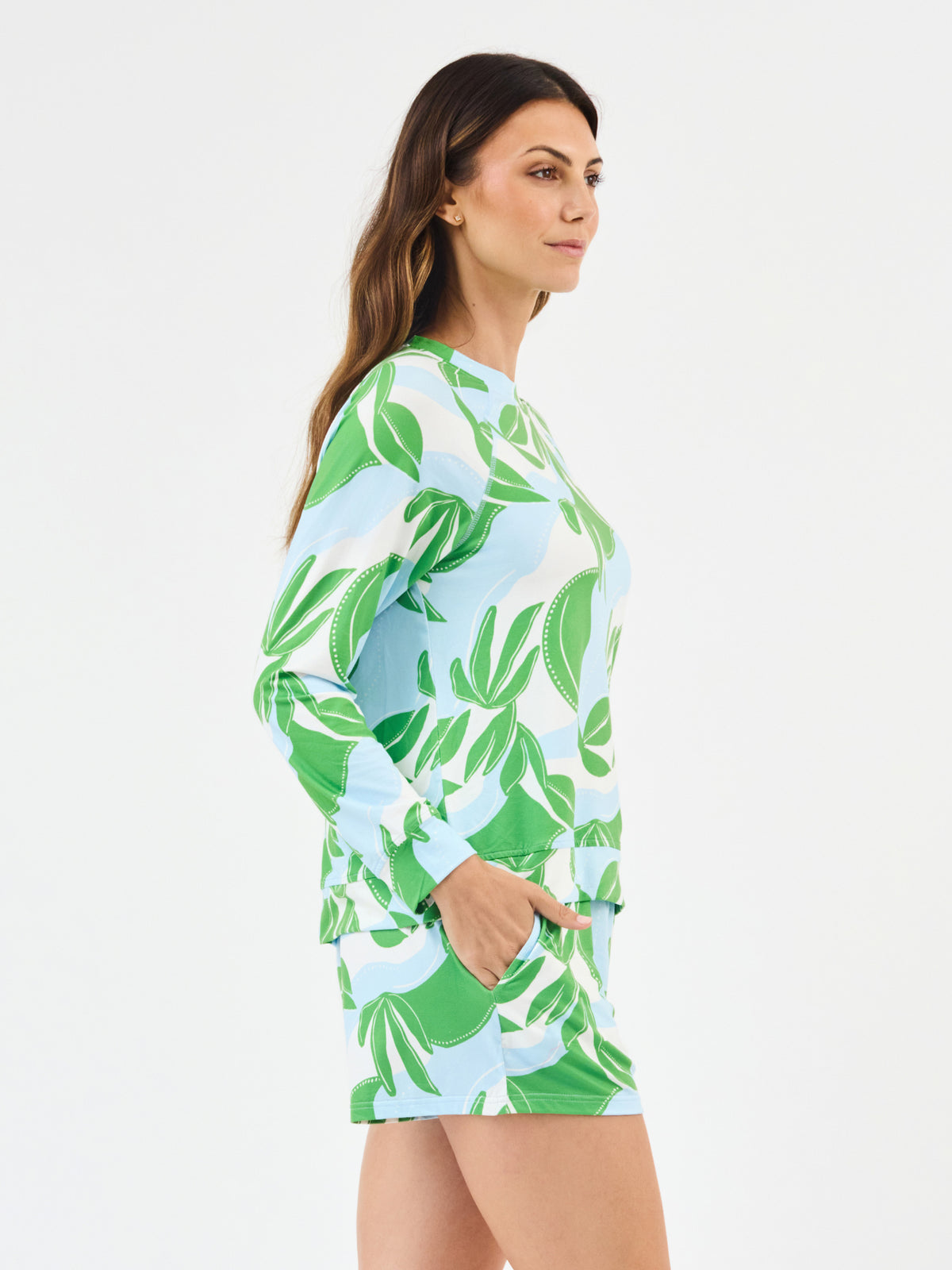 Women's Annie Shorts Set | In the Shade Green