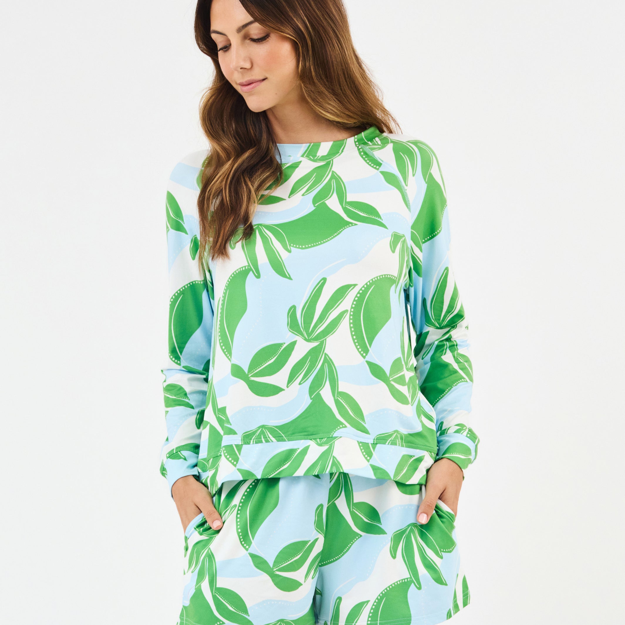 Women's Annie Shorts Set | In the Shade Green