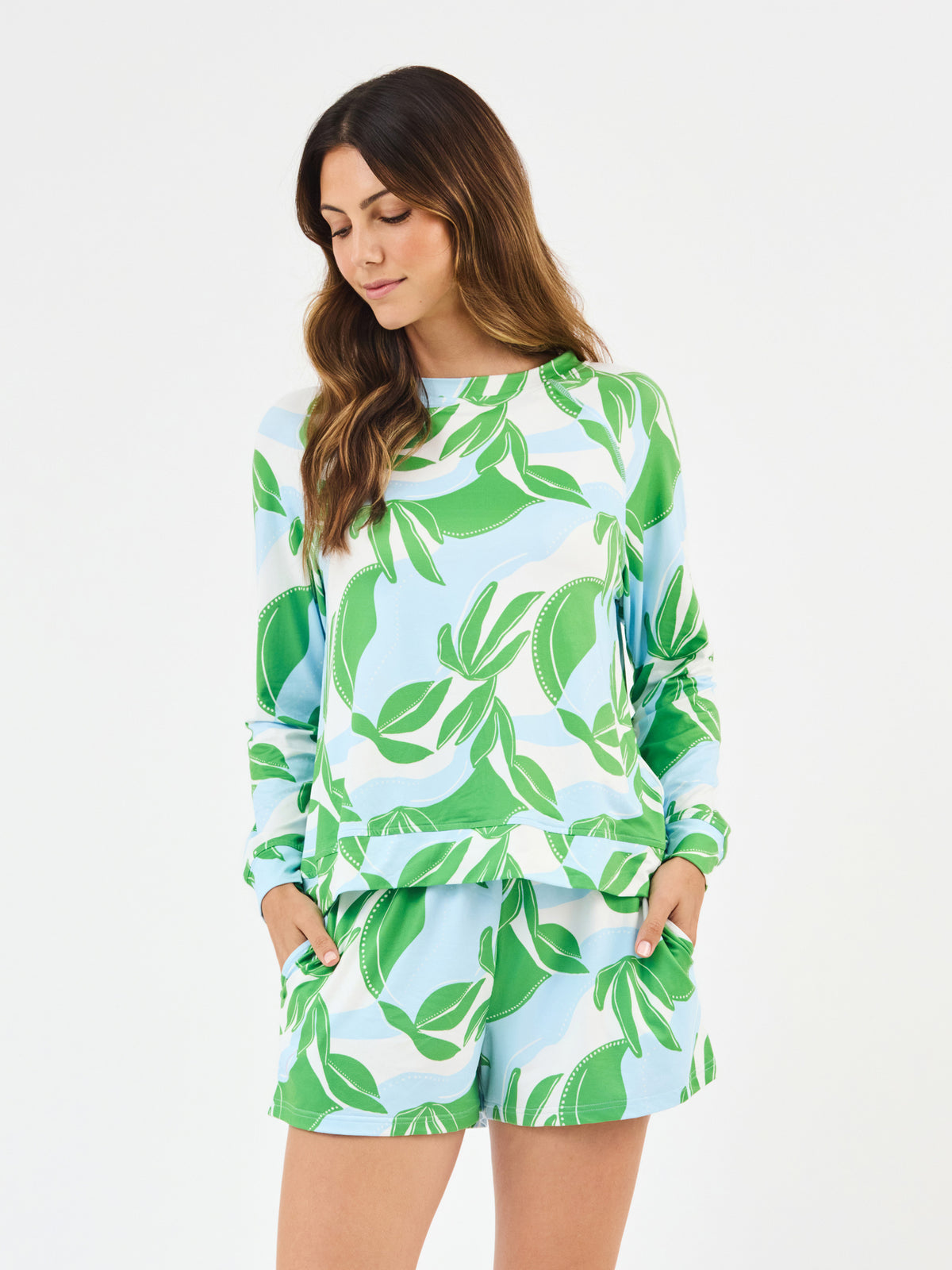 Women's Annie Shorts Set | In the Shade Green