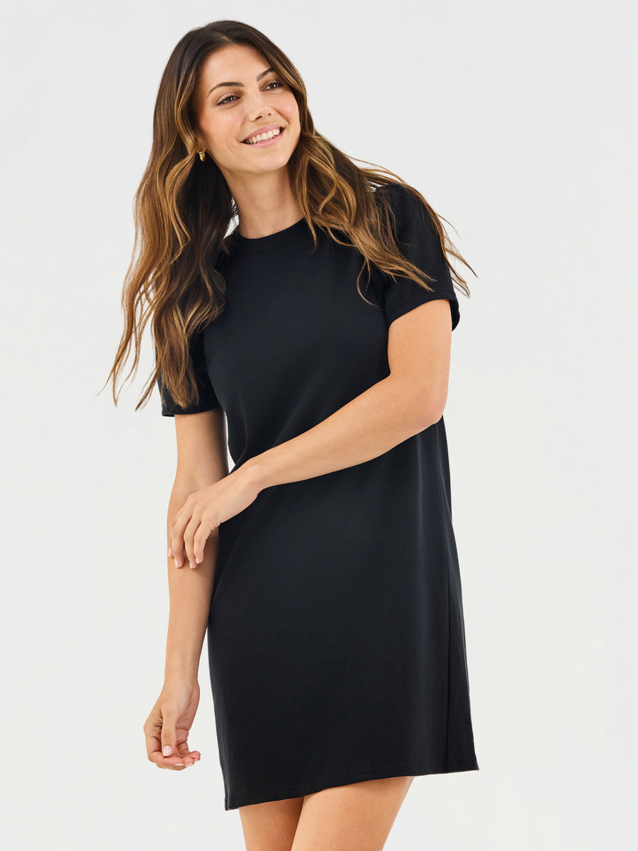 Carolina T-Shirt Dress | Black | S | Trendy Dresses For Women