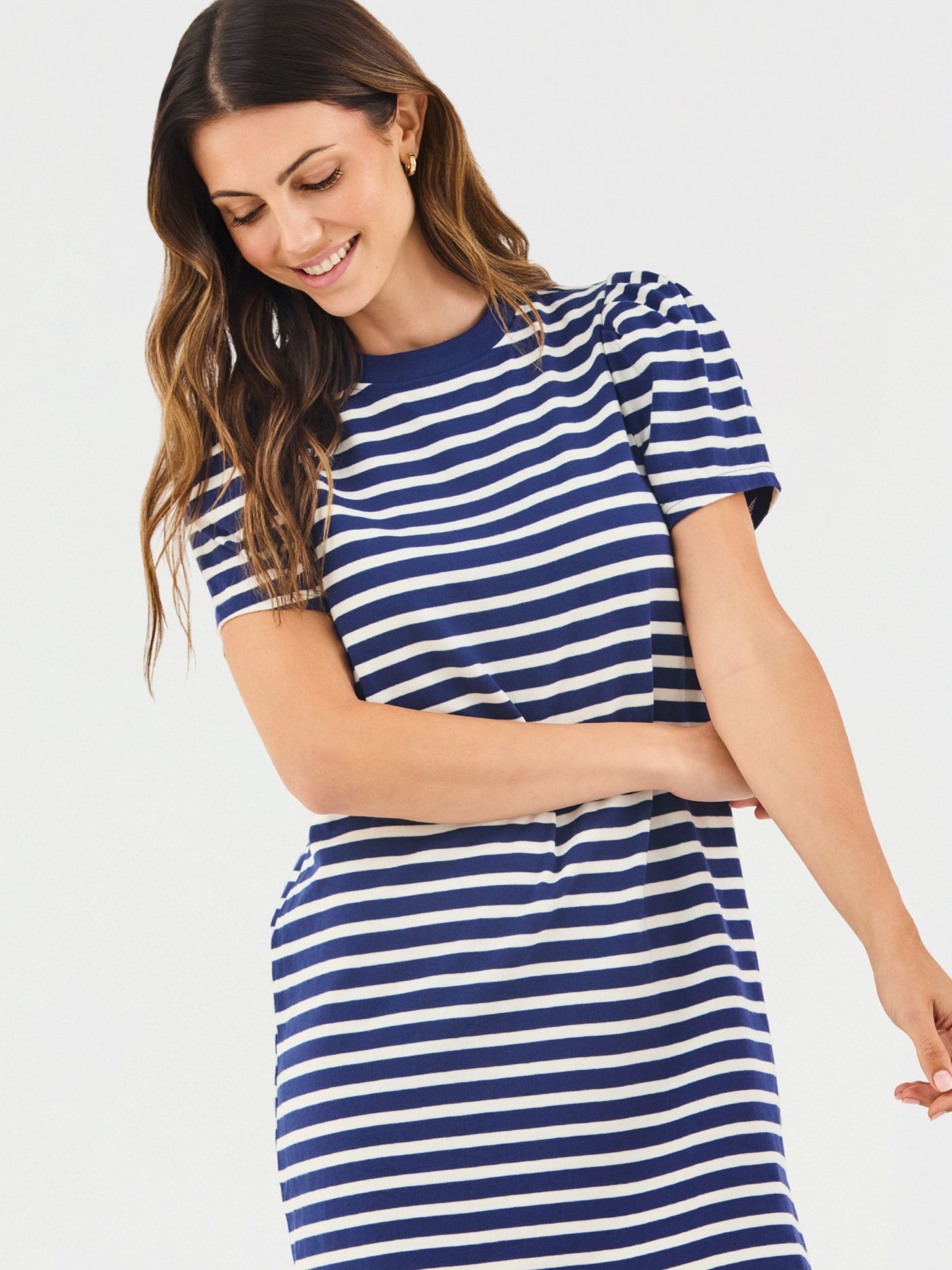 Navy/White Stripe Carolina Dress Medium
