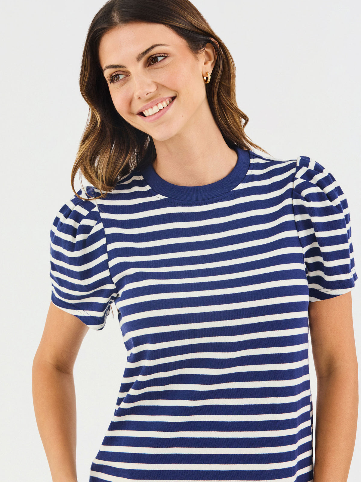 Carolina T-Shirt Dress | Navy + White Stripe