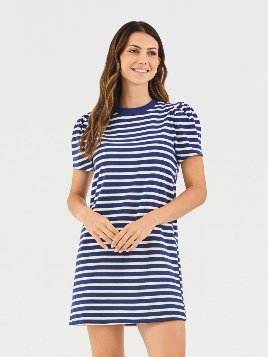 Navy/White Stripe Carolina Dress Medium