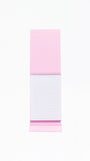 Notepad with pink and white gradient on a white background