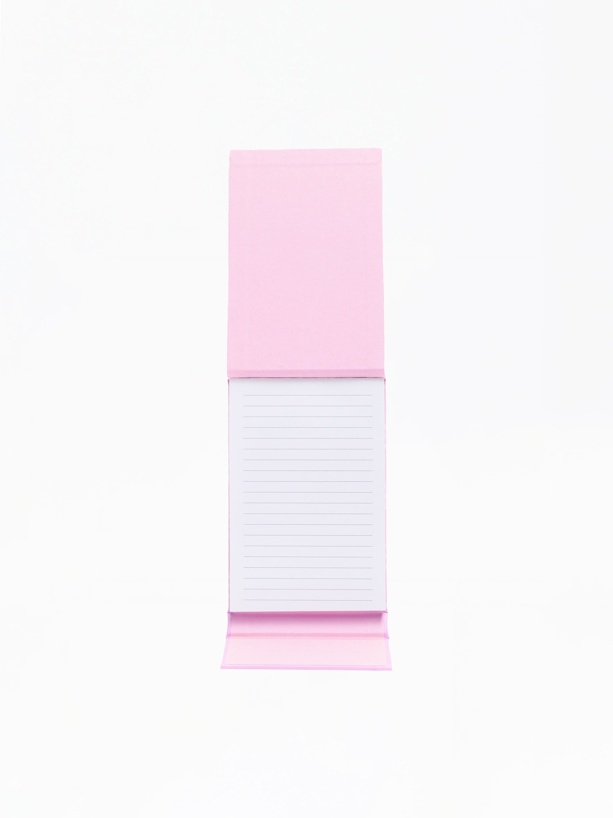 Notepad with pink and white gradient on a white background