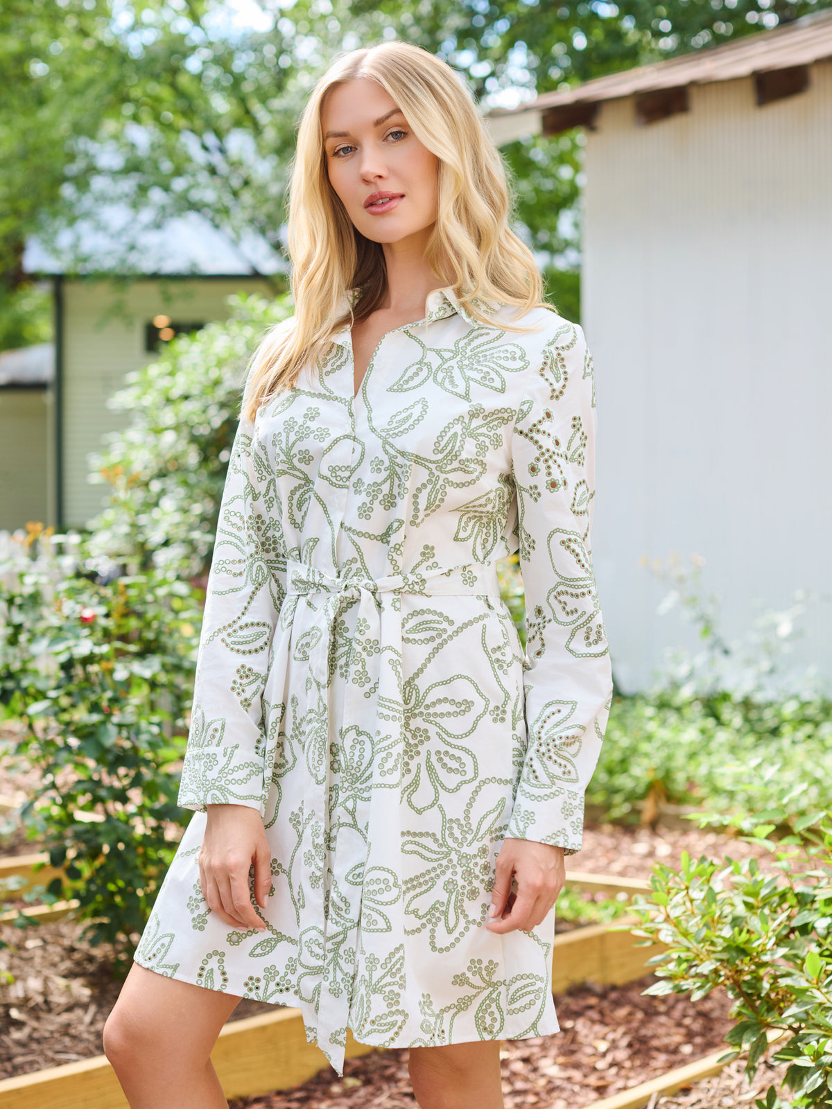 Sarah Dress | Lacecap White