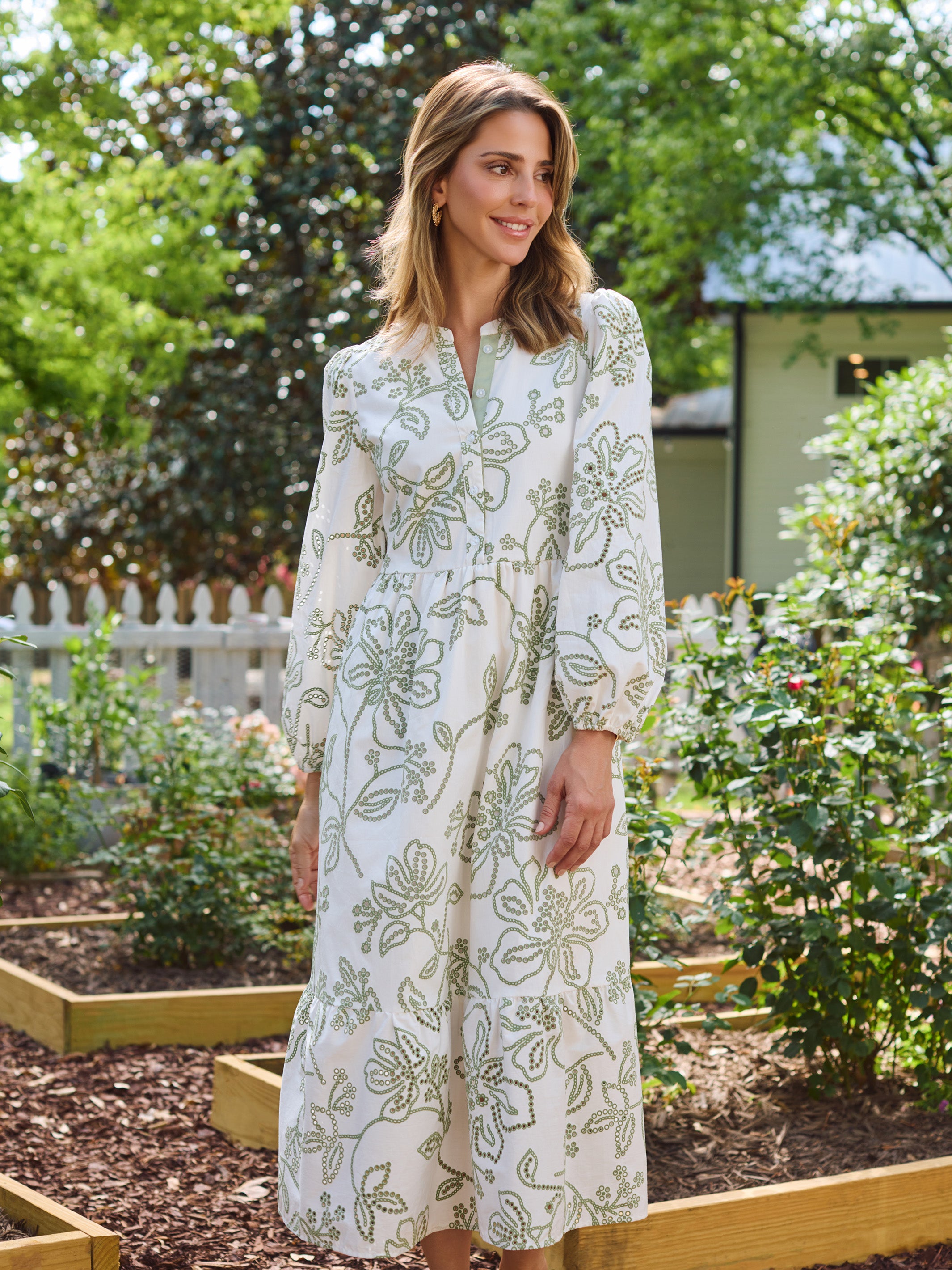 ＊MARIA＊Grace Botanical mix long dress Maxi Dresses | Mary Square