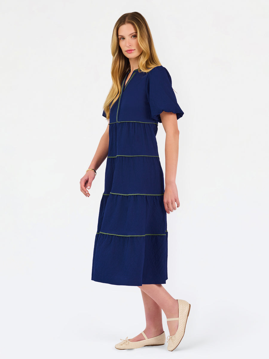 navy dress beige shoes Kinsley Midi 4 widths. Illusion neck Size:Custom Size US women's numeric Maura Taffeta And Satin