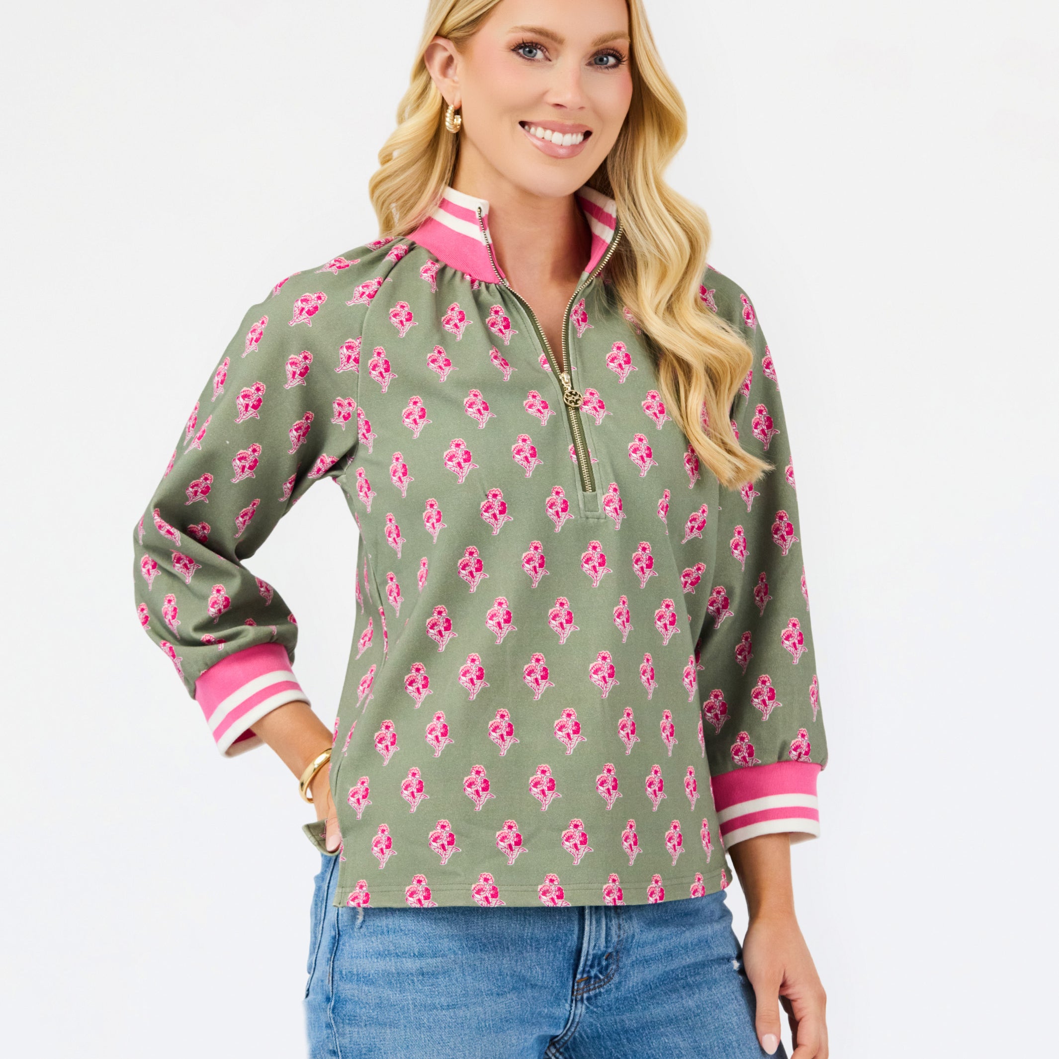 Suzanne Top | Petal Sketch Olive