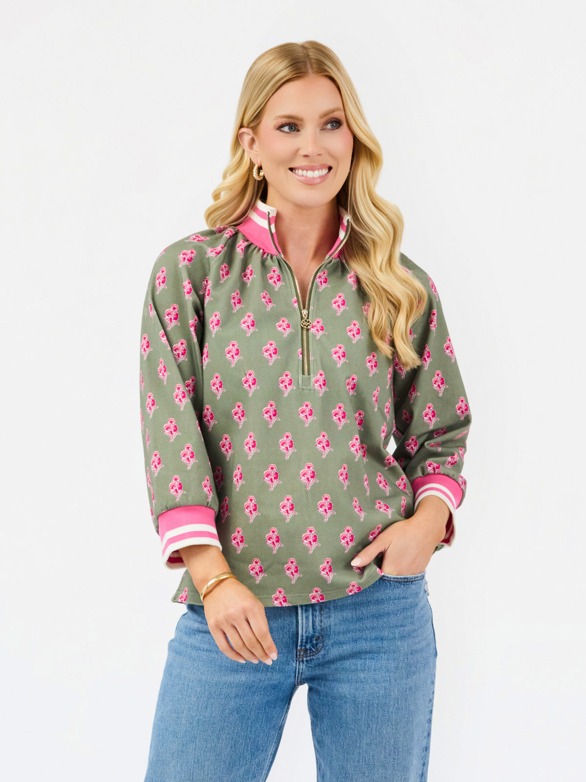 Suzanne Top | Petal Sketch Olive