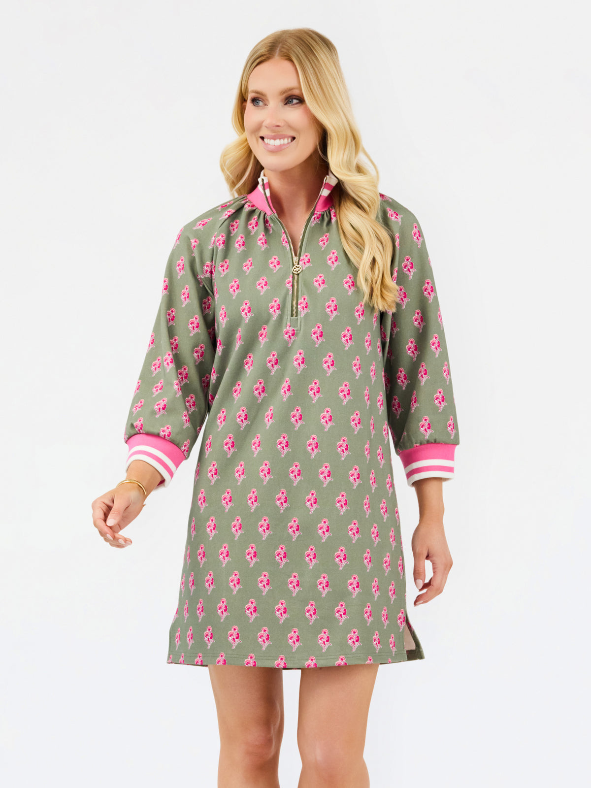 Suzanne Dress | Petal Sketch Olive