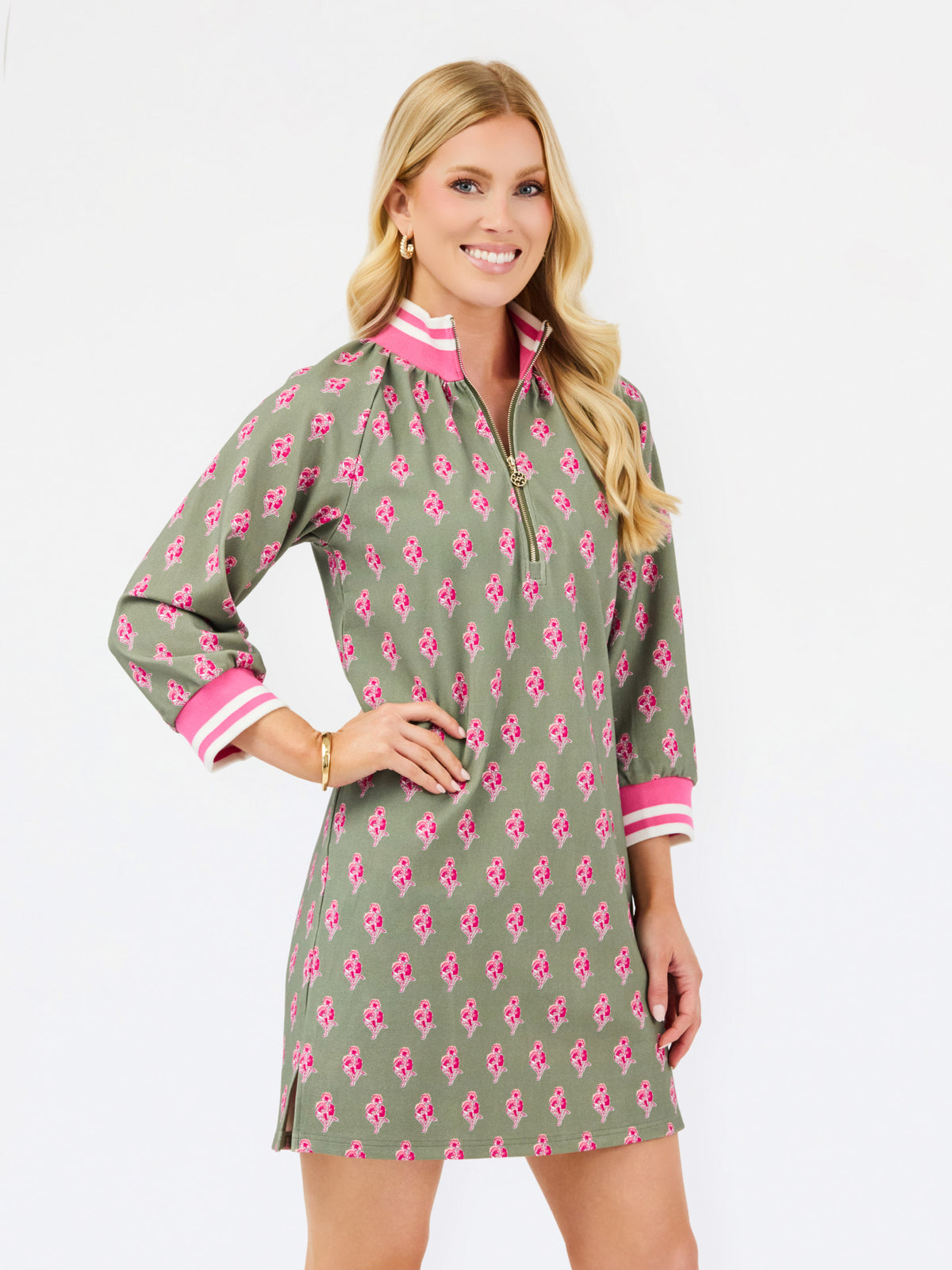 Suzanne Dress | Petal Sketch Olive