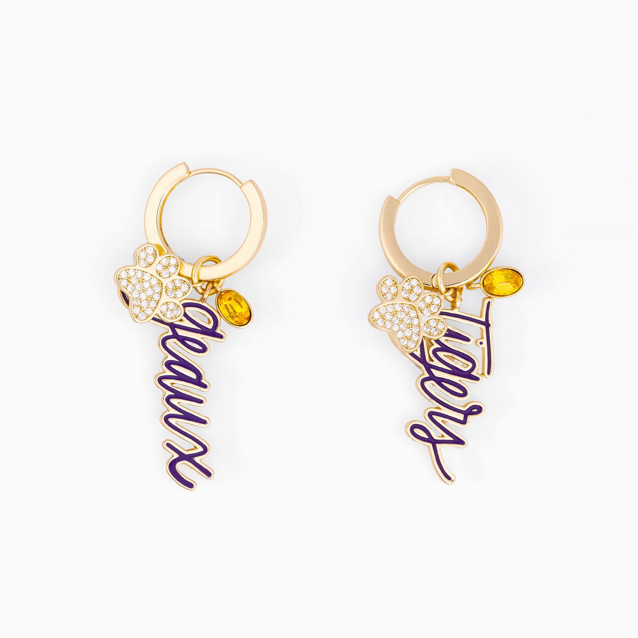 LSU Hoop Earrings | Geaux + Tiger
