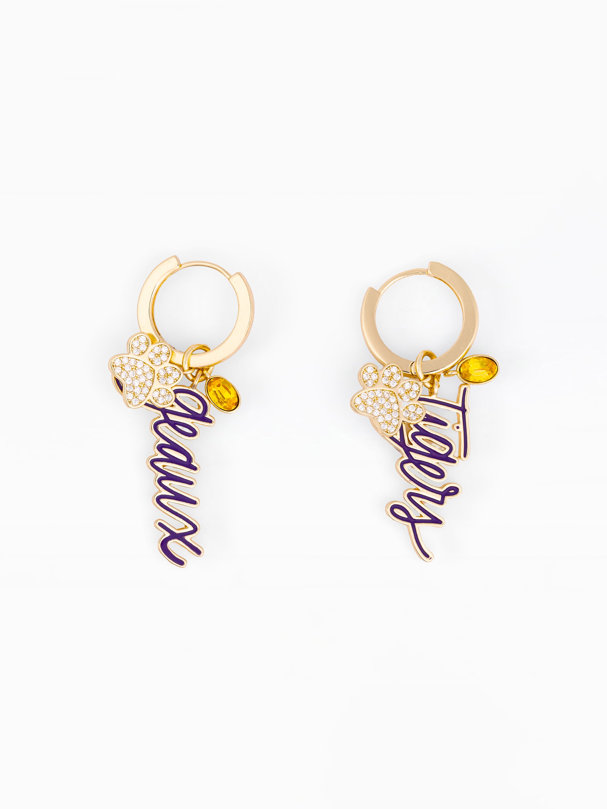 LSU Hoop Earrings | Geaux + Tiger