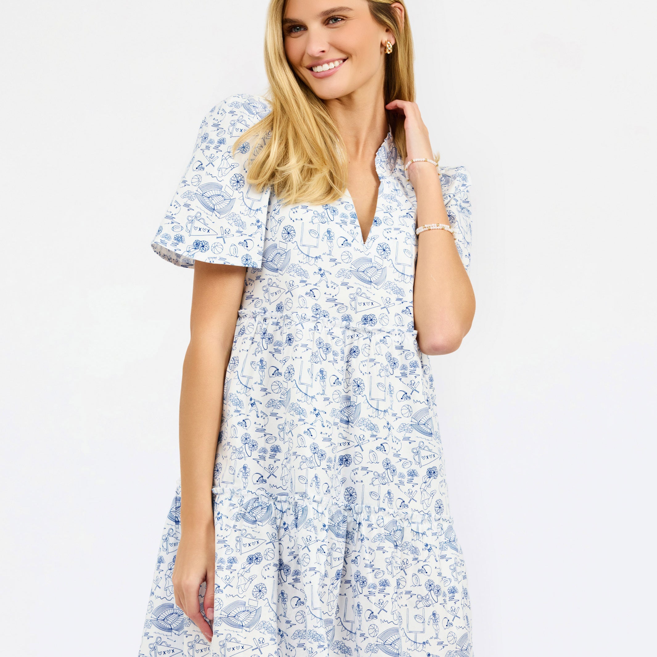 Ivy Mini Dress | Team Toile Navy