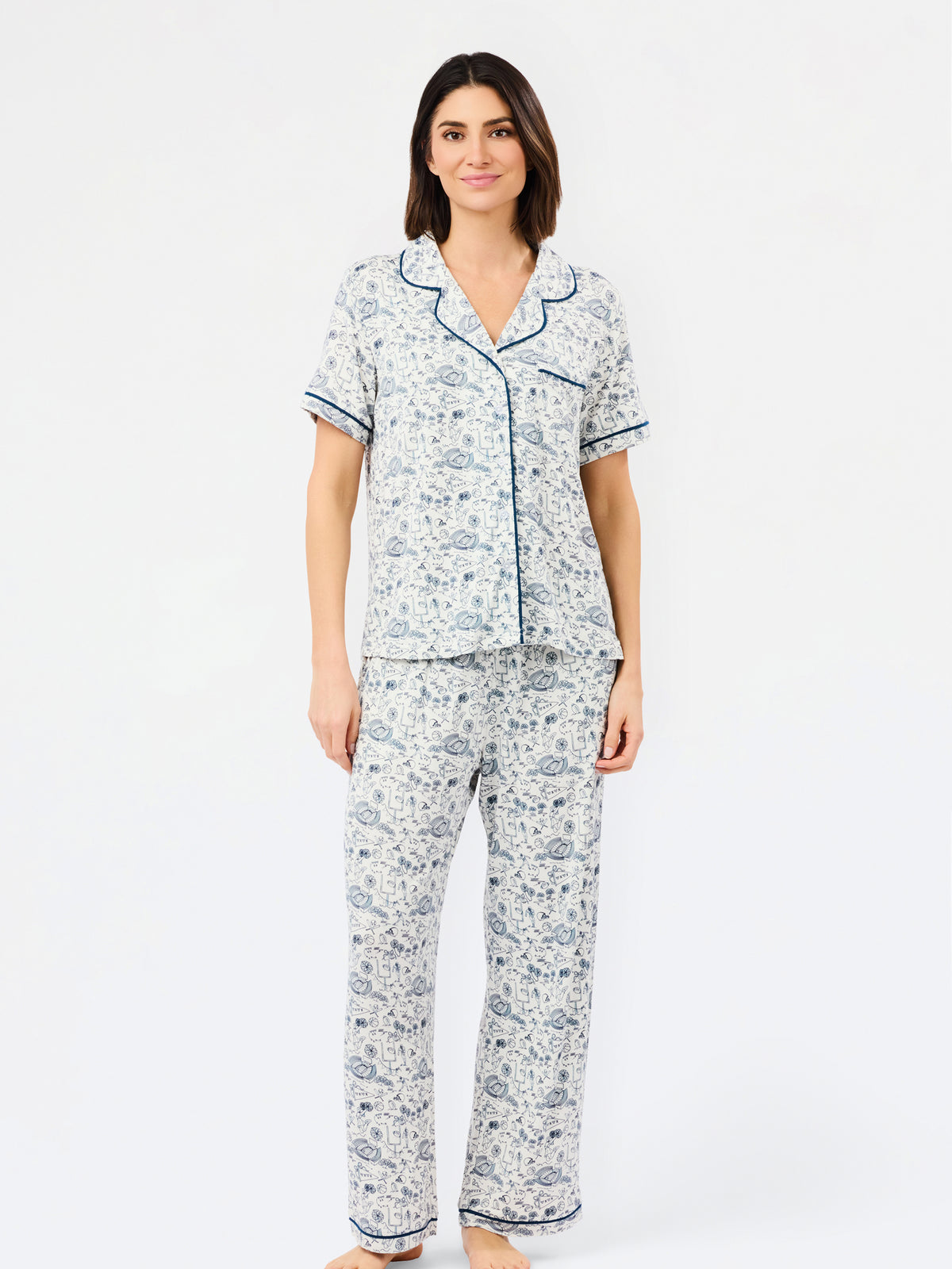 Women's Charlotte Pants Set | Team Toile Navy