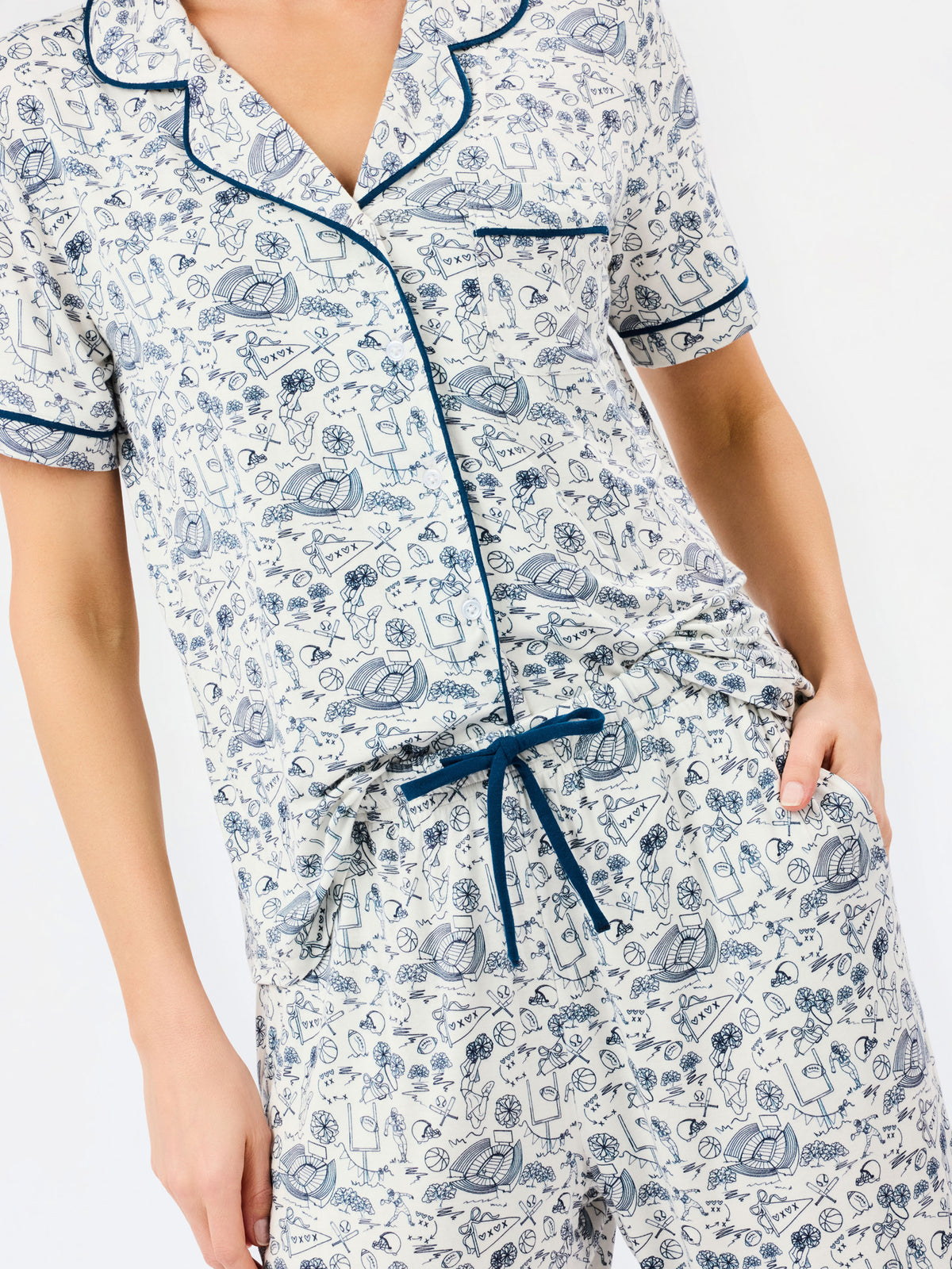 Women's Charlotte Pants Set | Team Toile Navy