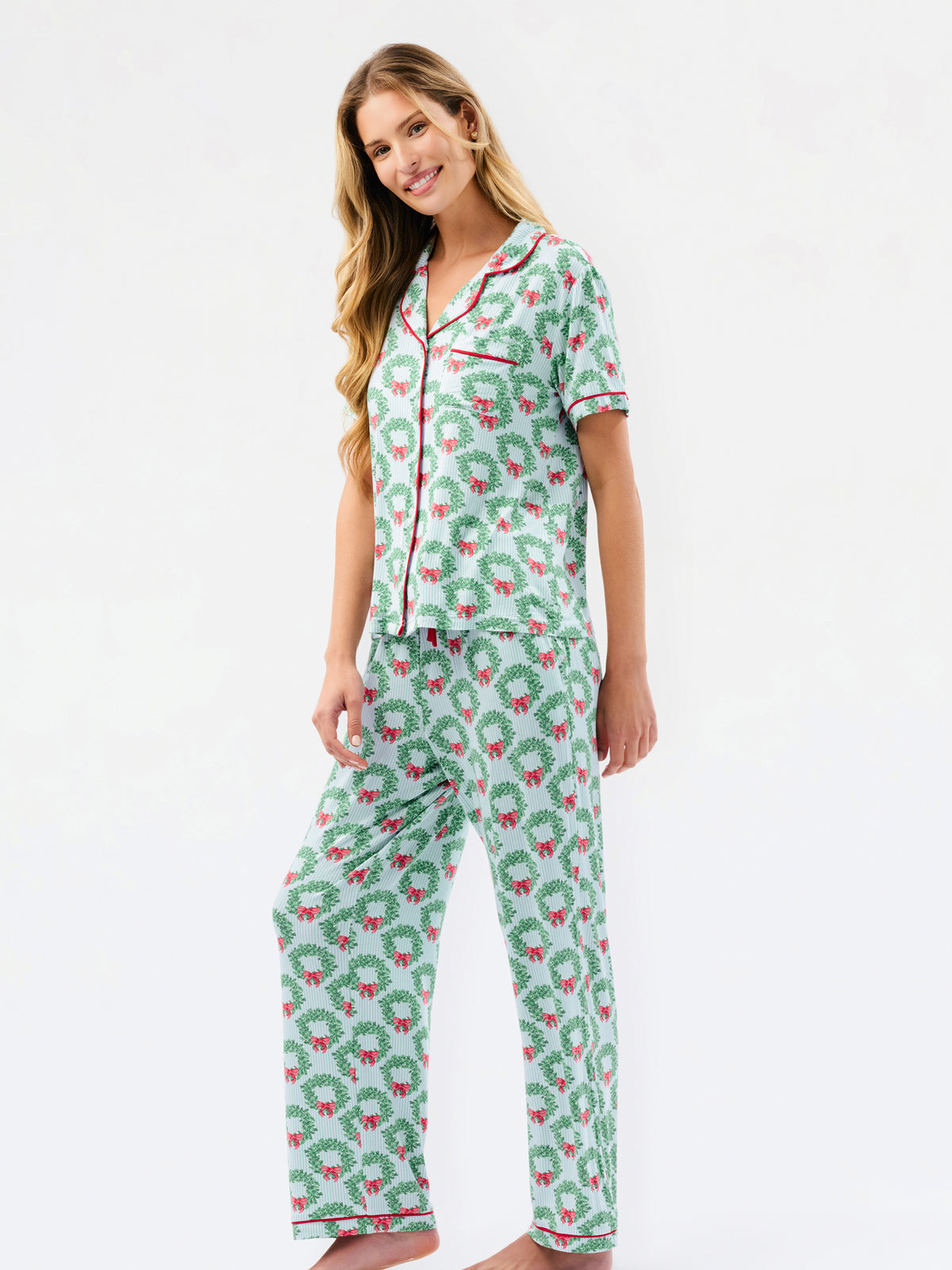Women's Charlotte Pants Set | Wreath & Ribbon