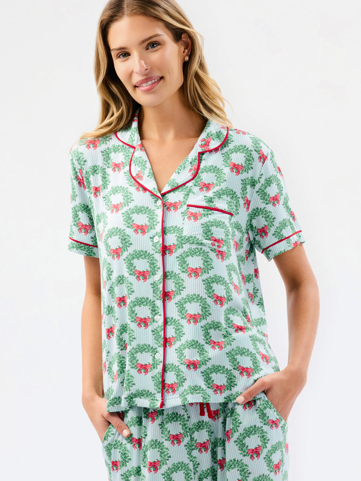 Women's Charlotte Pants Set | Wreath & Ribbon