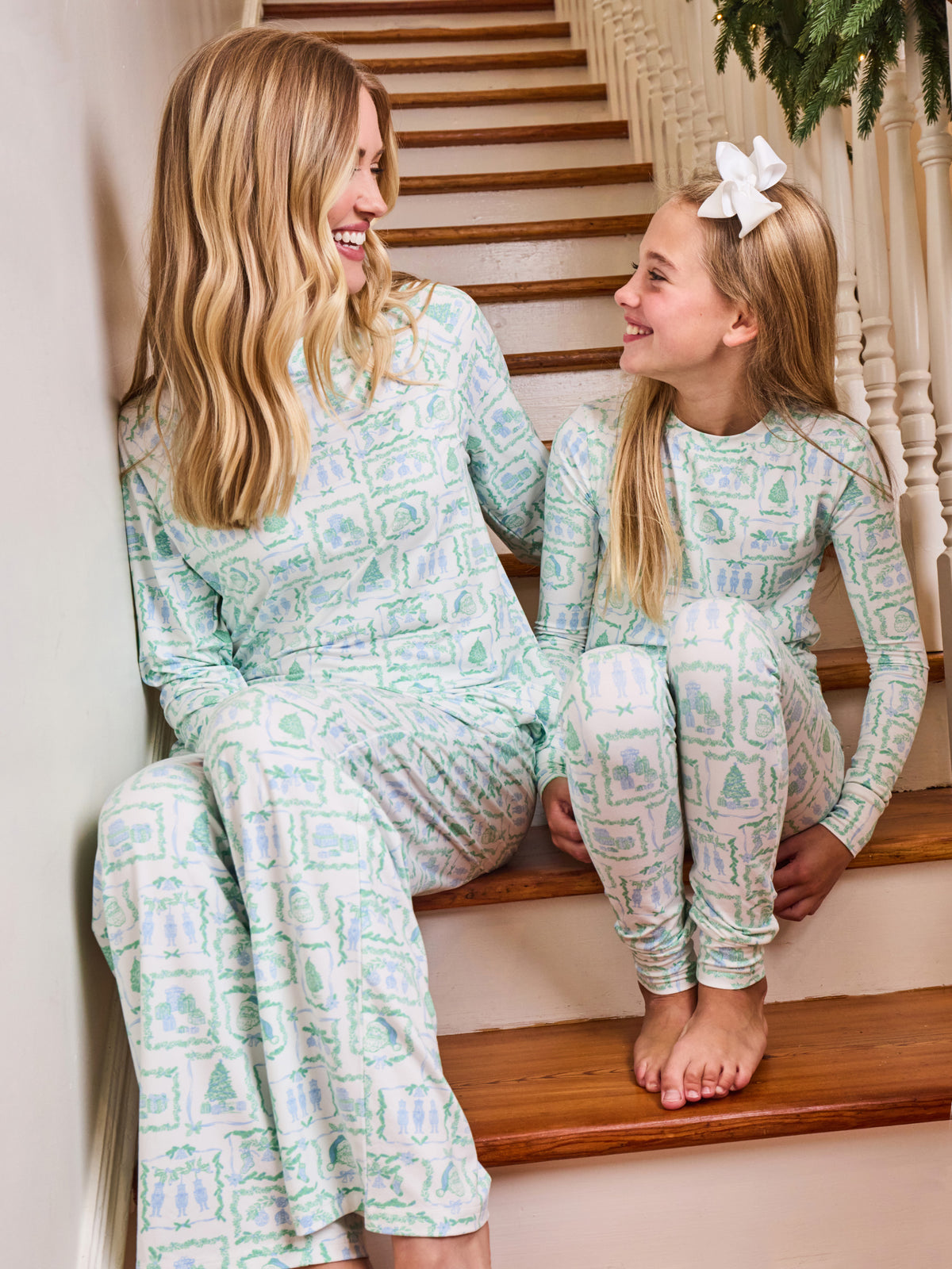Annie Kids Pajama Set | Yuletide Vignettes Blue