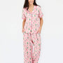 Women's Charlotte Pants Set | Christmas Cottage Pink