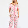 Charlotte Kids Pajama Set | Christmas Cottage Pink