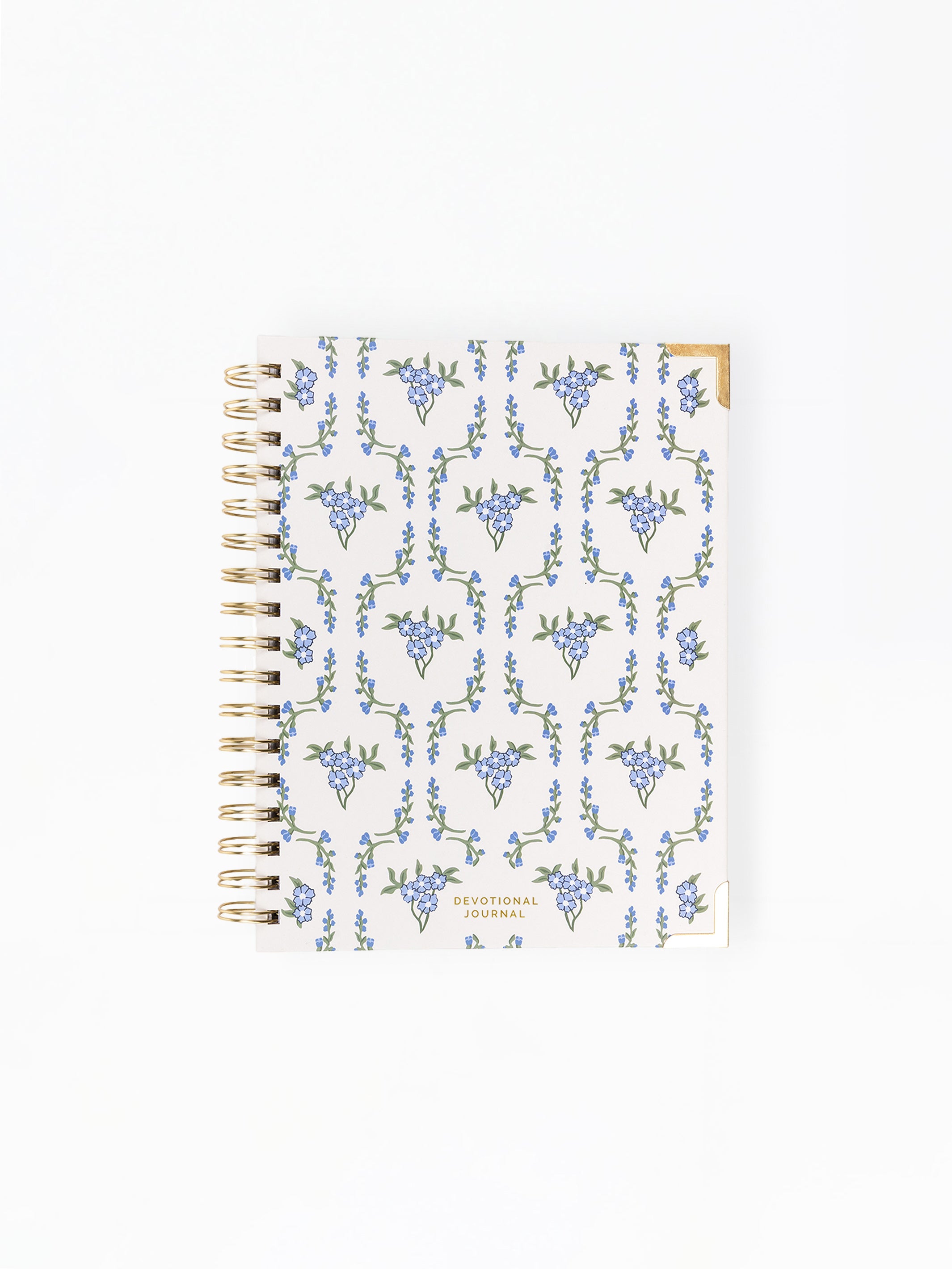 Notebook with floral pattern on a white background