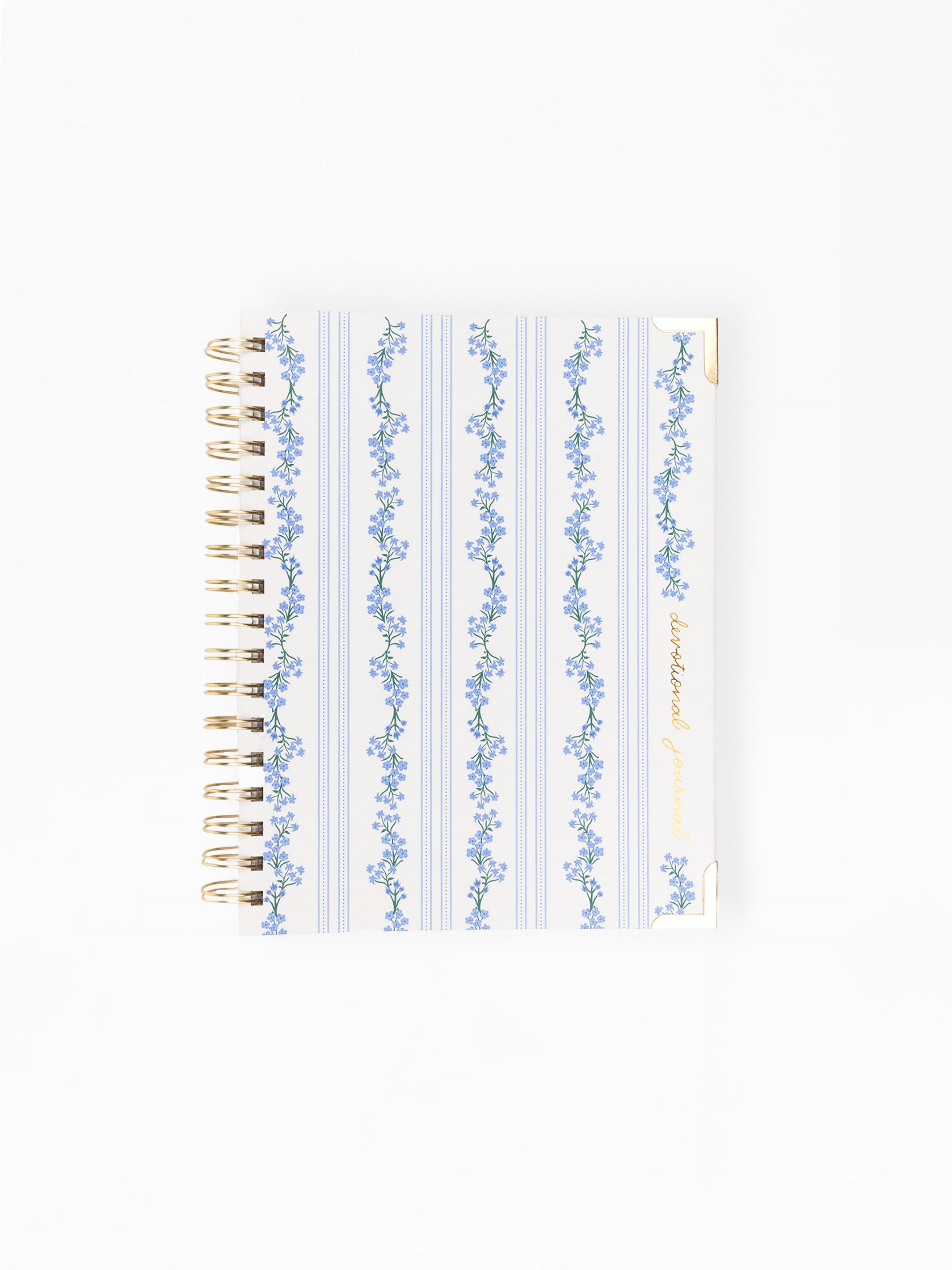 Notebook with floral design on a white background