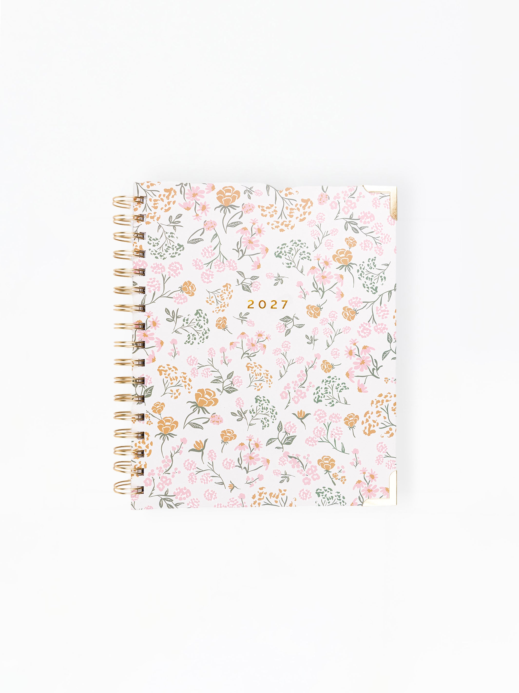Floral-patterned planner with '2027' on a white background