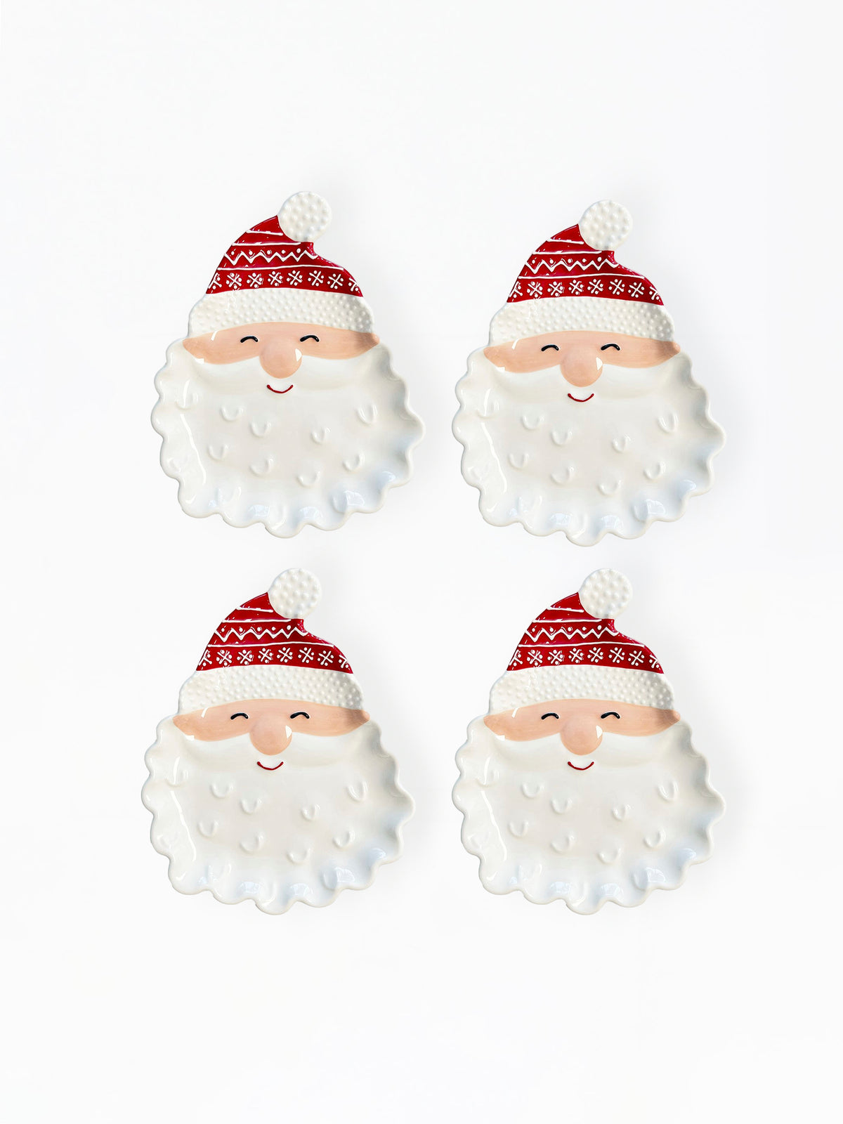 Appetizer Plates | Santa - Set of 4