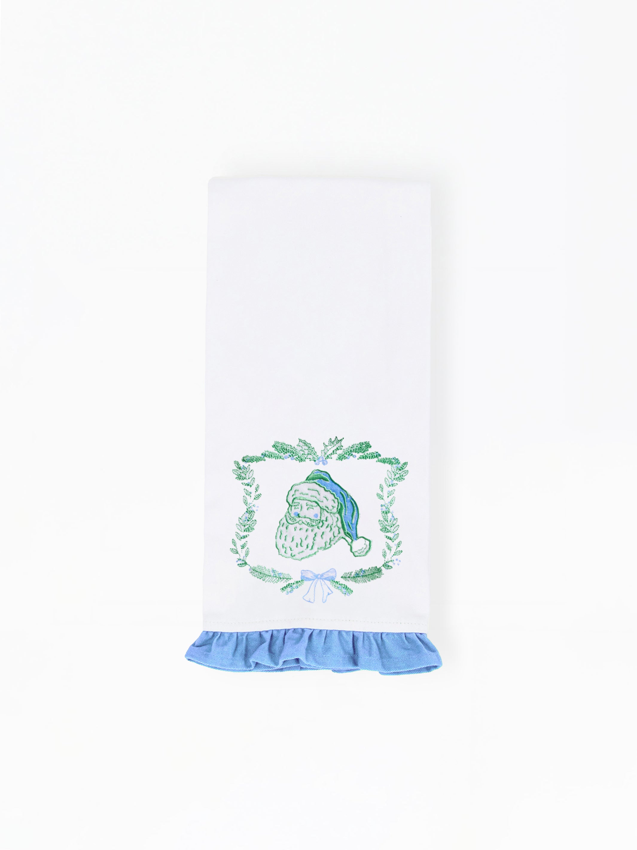 Embroidered Tea Towel | Yuletide Vignettes