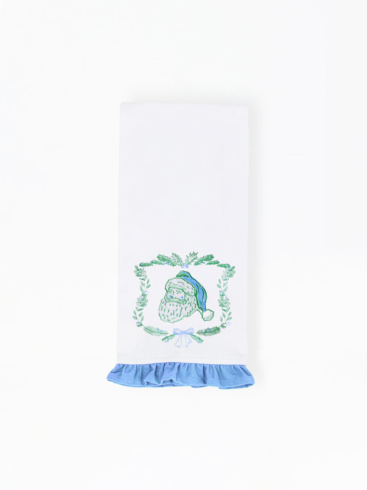 Embroidered Tea Towel | Yuletide Vignettes