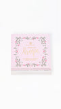 A pink square product box with a floral border and gold foil text reading 'Verses for hope' on a clean white background.