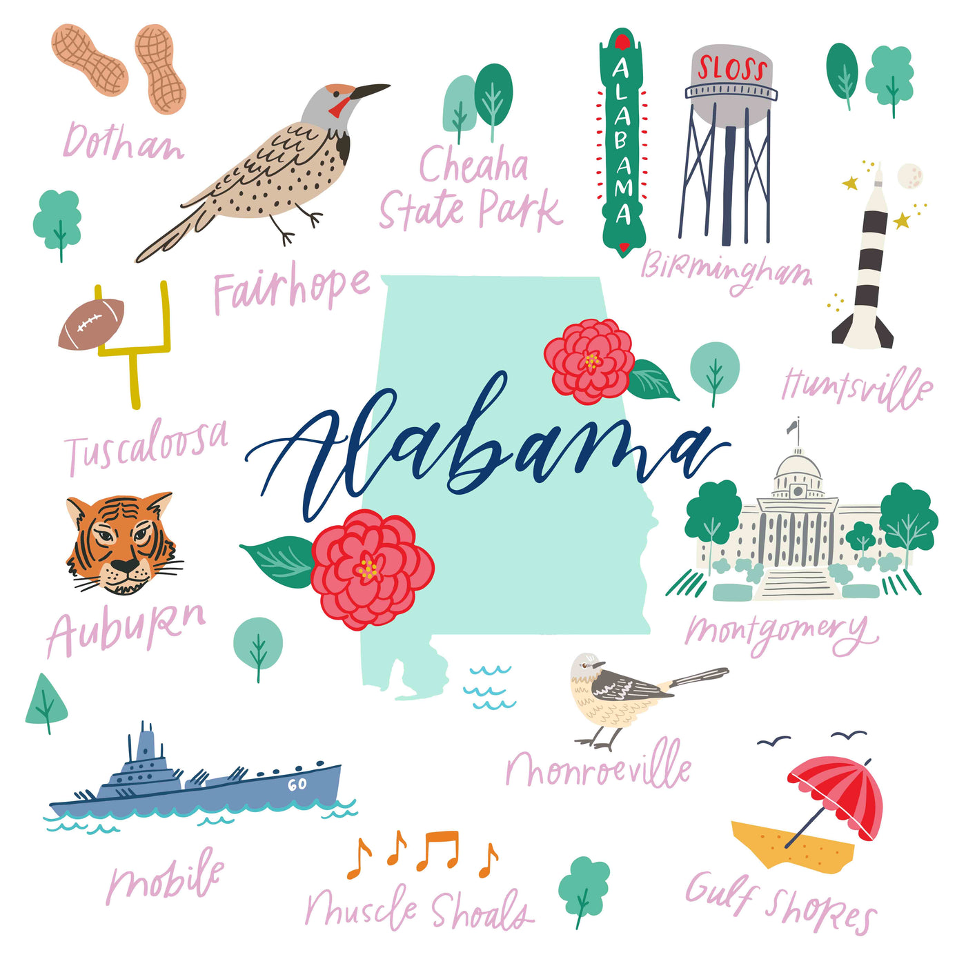 Tea Towel | Alabama