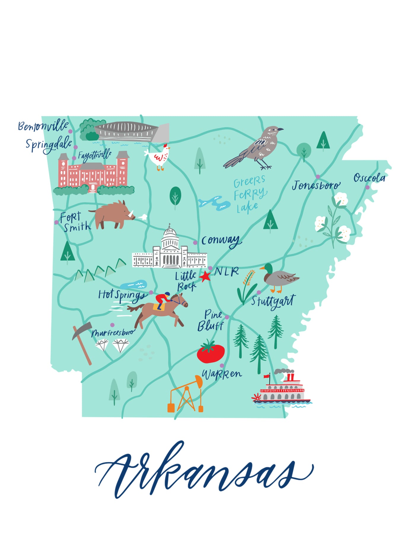 Tea Towel | Arkansas