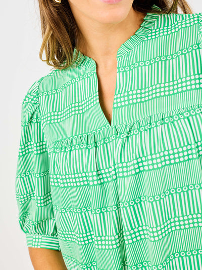 Maggie Top | Eyelet On The Prize Green