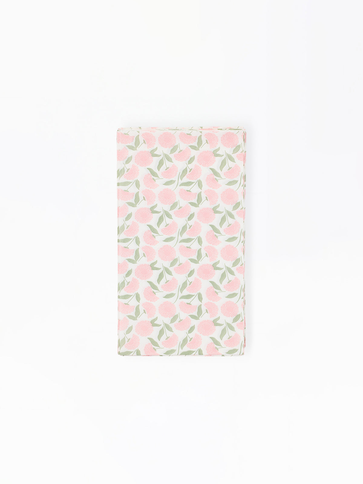 paper guest napkins with a pink floral pattern on a white background