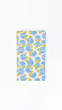Floral  hydrangea patterned paper guest napkins on a white background