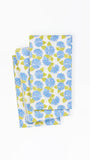 Floral  hydrangea patterned paper guest napkins on a white background