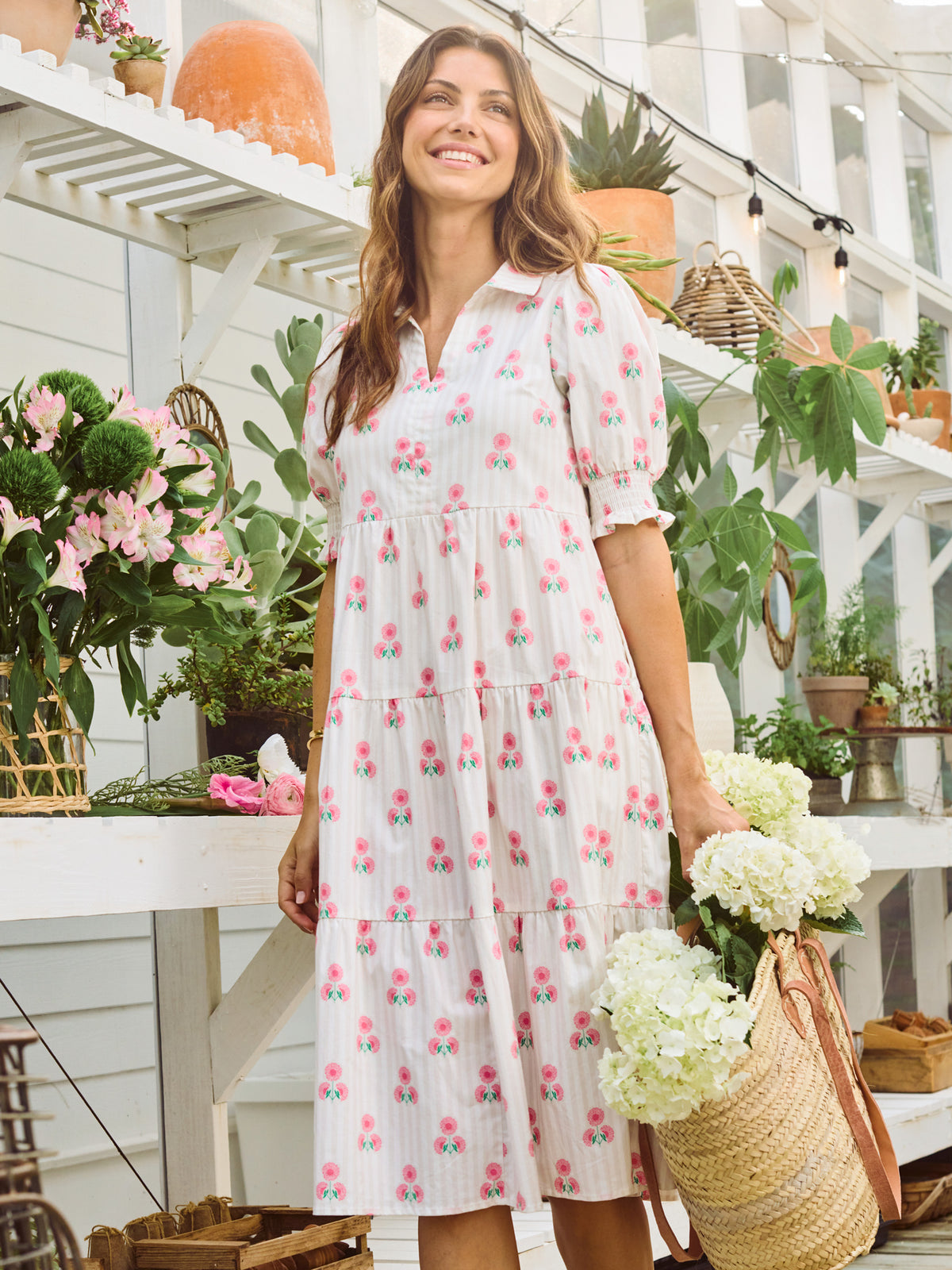 Molly Dress | Sweetbriar Stripe Pink