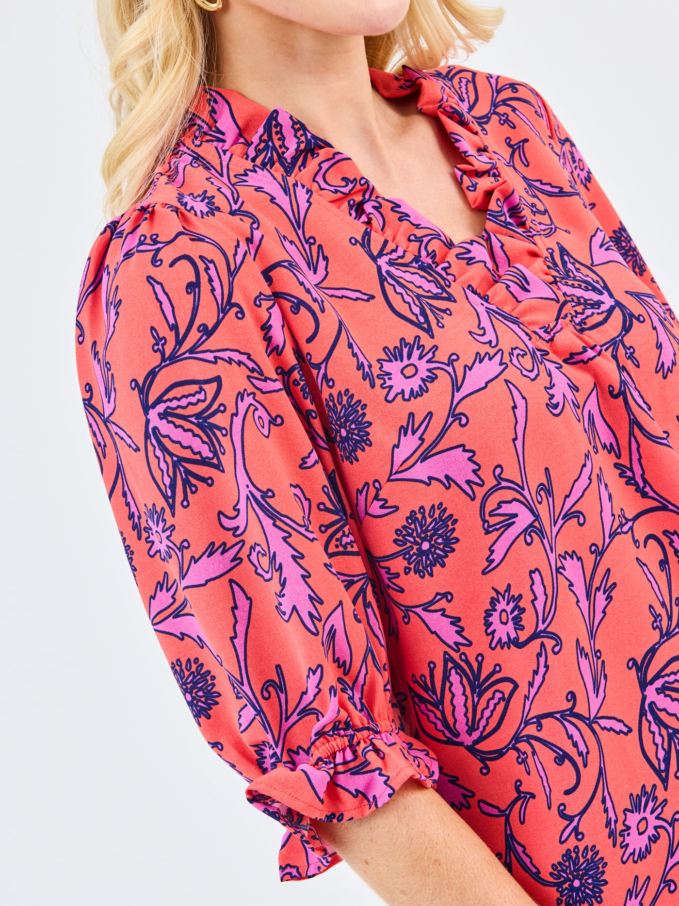 Julie Top | Toile Tulip Coral