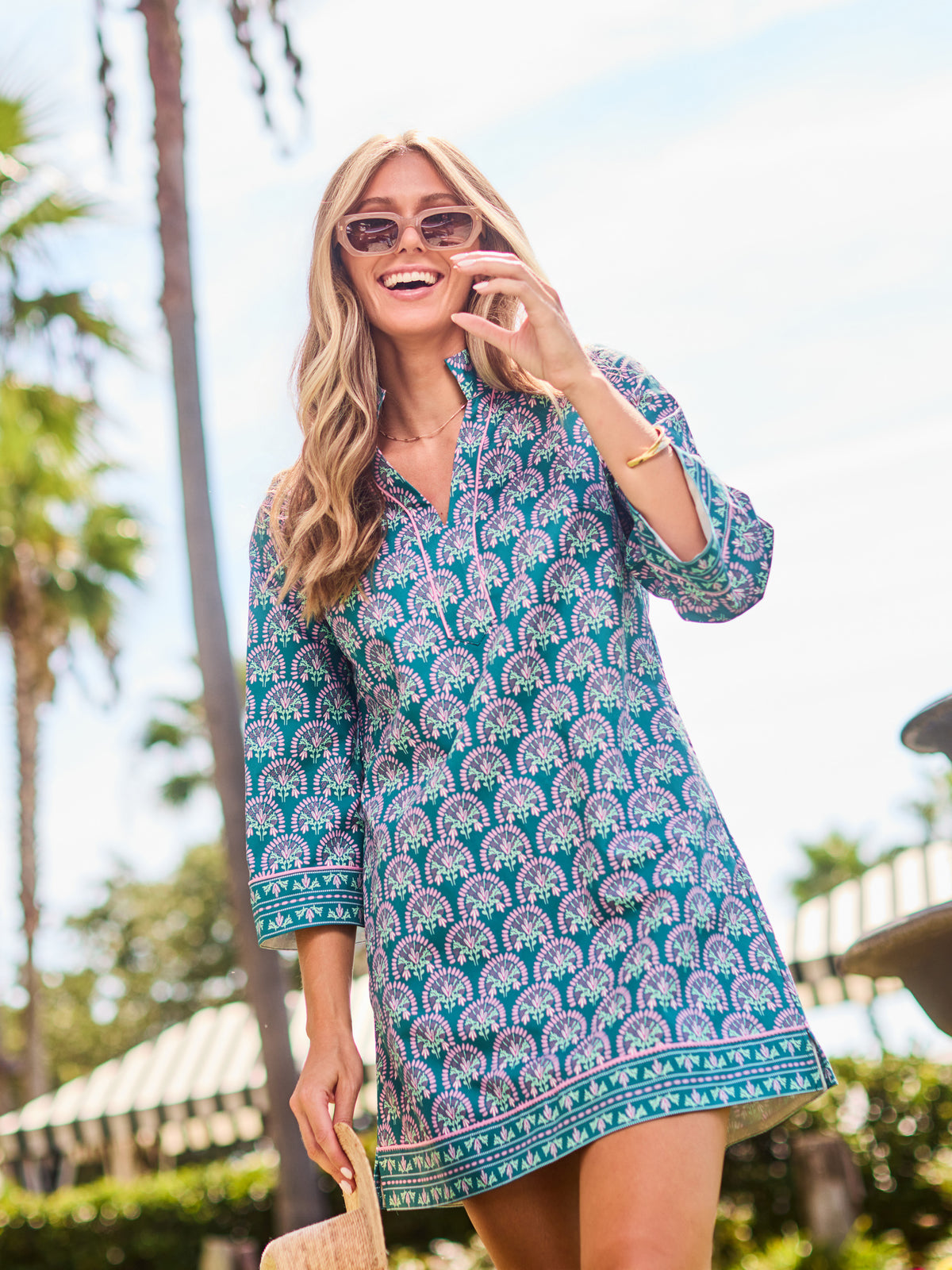 Brenda Dress | Sunshower Flora Ocean