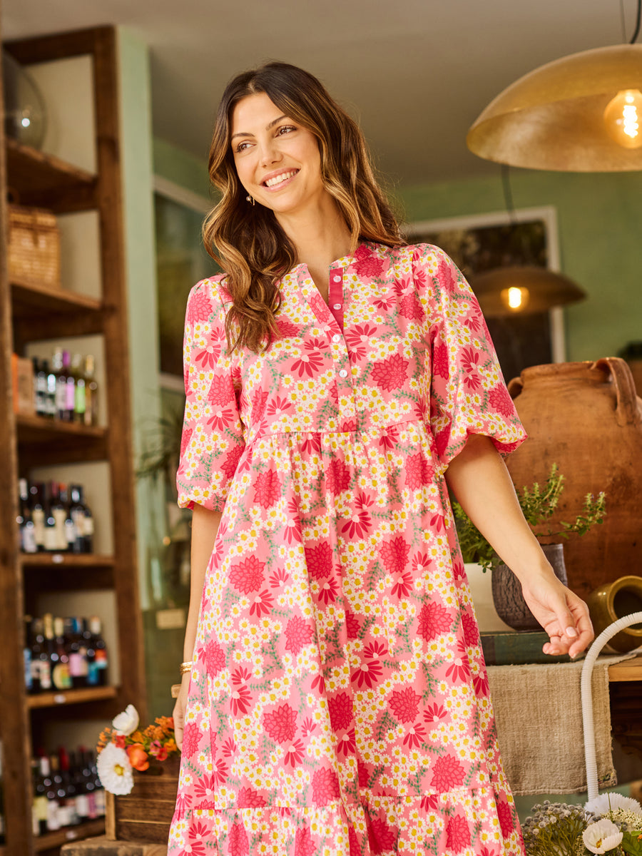 Riley Dress | Daisy Chain Pink – Mary Square